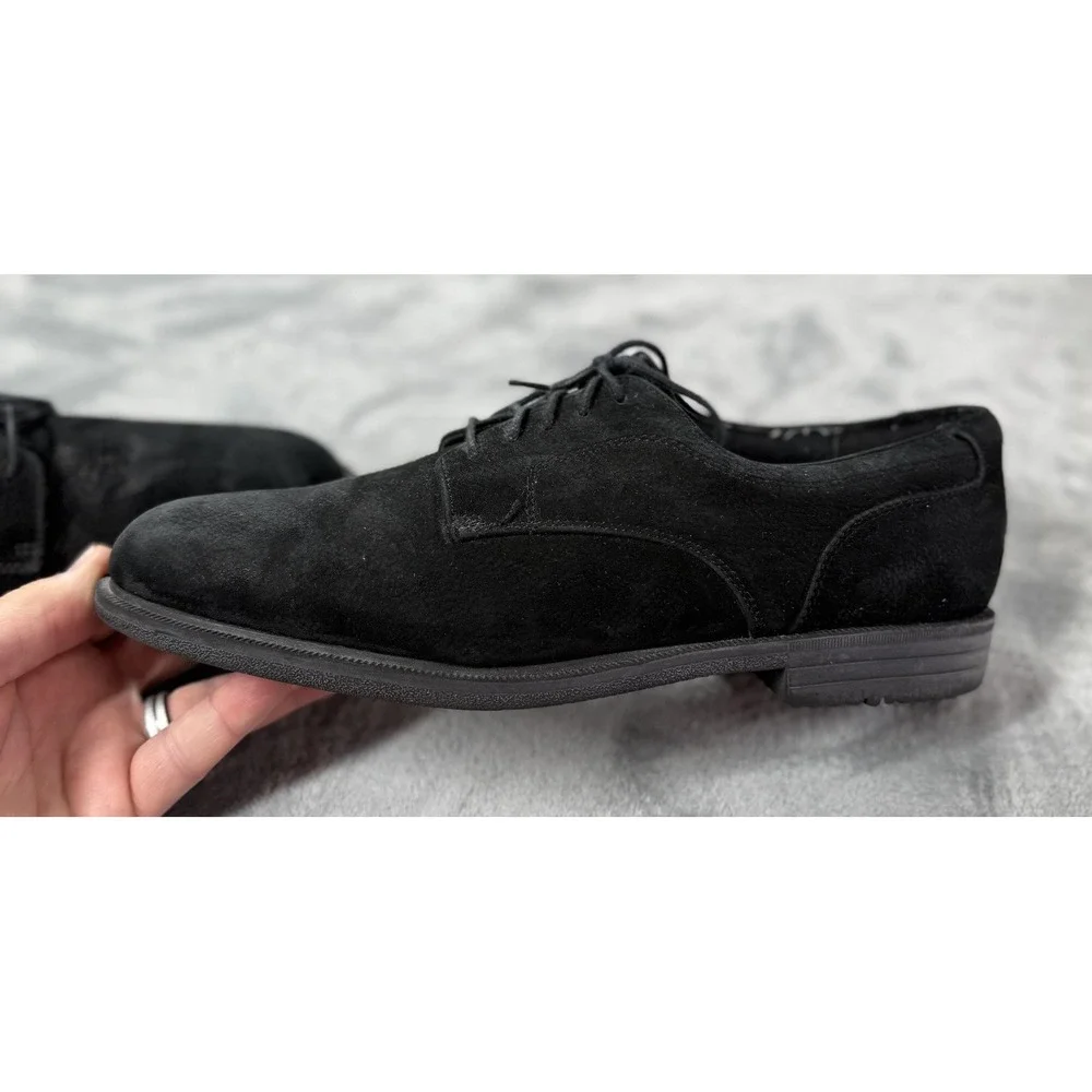 Deer Stags Buck Shoes Mens Size 9.5 Black‎ Leather Suede Oxford Comfort